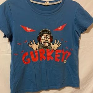 Blue, short-sleeved t-shirt